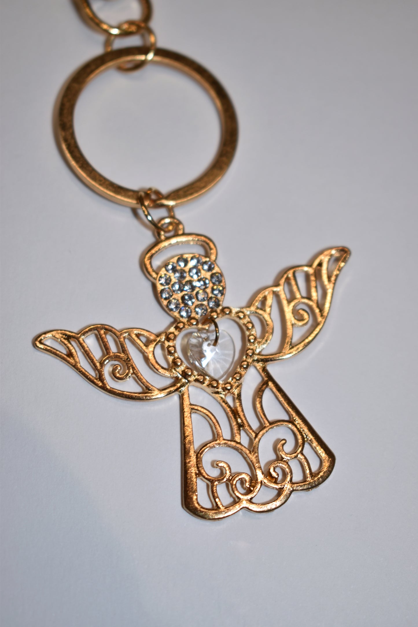 Llavero de Ángel con Anillo para llaves